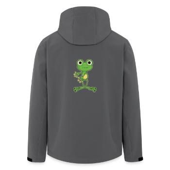 Floss Dance Move Frosch - Recycelte Männer Softshell-Jacke von Stanley/Stella - Anthrazit - Hinten - AI Model Male 185 light (185cm)
