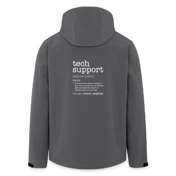 TECH SUPPORT - Nerd Programmierer lustig Geschenk - Recycelte Männer Softshell-Jacke von Stanley/Stella - Anthrazit - Hinten - AI Model Male 185 light (185cm)