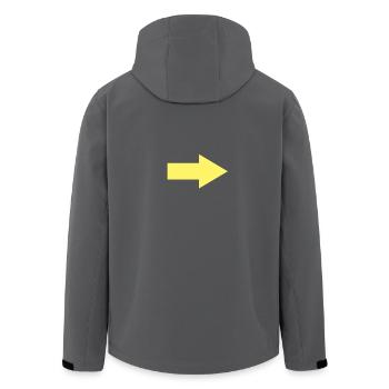 Camino de Santiago Jakobsweg gelber Pfeil - Recycelte Männer Softshell-Jacke von Stanley/Stella - Anthrazit - Hinten - AI Model Male 185 light (185cm)