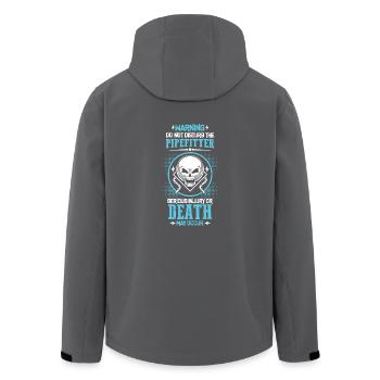 Pipefitter's Warning - Recycelte Männer Softshell-Jacke von Stanley/Stella - Anthrazit - Hinten - AI Model Male 185 light (185cm)