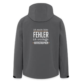 Ich mache keine Fehler ich erschaffe Katastrophen - Recycelte Männer Softshell-Jacke von Stanley/Stella - Anthrazit - Hinten - AI Model Male 185 light (185cm)