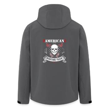 American Hunting Team - Recycelte Männer Softshell-Jacke von Stanley/Stella - Anthrazit - Hinten - AI Model Male 185 light (185cm)