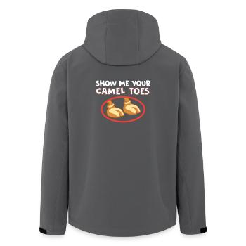 06 SHOW ME YOUR CAMEL TOES 01 - Recycelte Männer Softshell-Jacke von Stanley/Stella - Anthrazit - Hinten - AI Model Male 185 light (185cm)