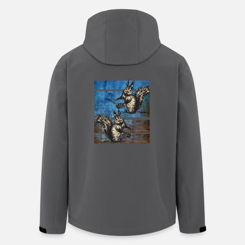 Eichhörnchen Retro - Recycelte Männer Softshell-Jacke von Stanley/Stella - Anthrazit