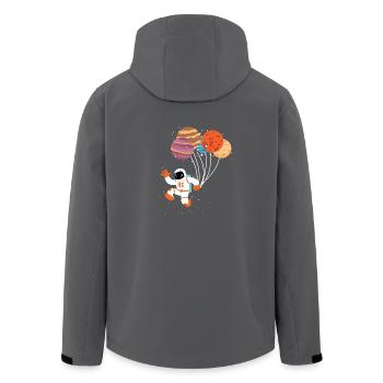 Weltraumastronaut - Recycelte Männer Softshell-Jacke von Stanley/Stella - Anthrazit - Hinten - AI Model Male 185 light (185cm)