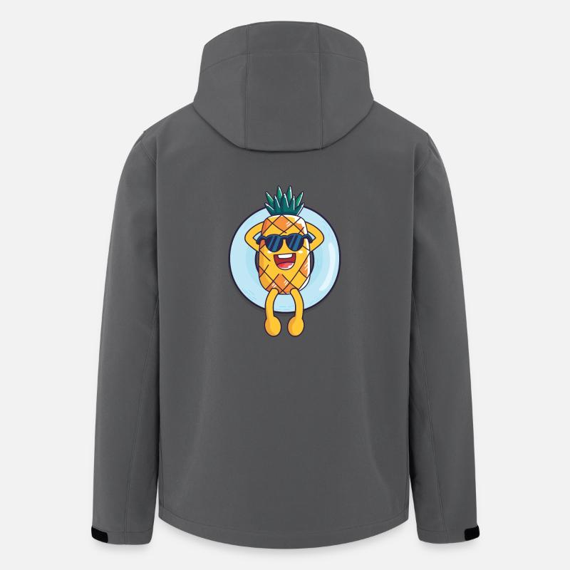 Coole Schwimmende Ananas - Recycelte Männer Softshell-Jacke von Stanley/Stella - Anthrazit