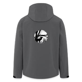 Hirsch Jagd im Wald Geschenk für Jäger - Recycelte Männer Softshell-Jacke von Stanley/Stella - Anthrazit - Hinten - AI Model Male 185 light (185cm)