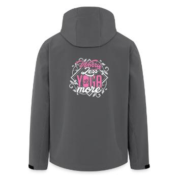 Worry-Less Yoga - Recycelte Männer Softshell-Jacke von Stanley/Stella - Anthrazit - Hinten - AI Model Male 185 light (185cm)