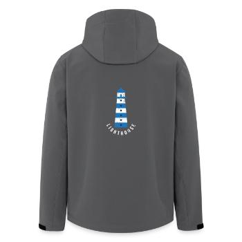 Light house - Leuchtturm - Recycelte Männer Softshell-Jacke von Stanley/Stella - Anthrazit - Hinten - AI Model Male 185 light (185cm)