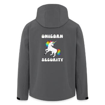 Unicorn Security - Recycelte Männer Softshell-Jacke von Stanley/Stella - Anthrazit - Hinten - AI Model Male 185 light (185cm)