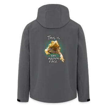 Happy Face Bearded Dragon Bartagame Echse Geschenk - Recycelte Männer Softshell-Jacke von Stanley/Stella - Anthrazit - Hinten - AI Model Male 185 light (185cm)