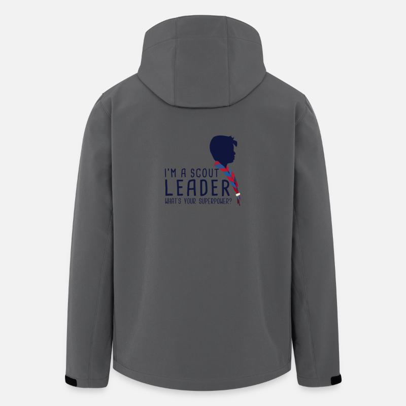Im un chef scout quoi vous superpuissance !! - Veste softshell homme en polyester recyclé Stanley/Stella - charbon