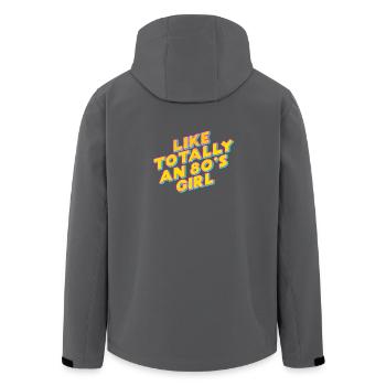 Cool 80s Girl Shirt Retro Nostalgic Eighties Party - Recycelte Männer Softshell-Jacke von Stanley/Stella - Anthrazit - Hinten - AI Model Male 185 light (185cm)
