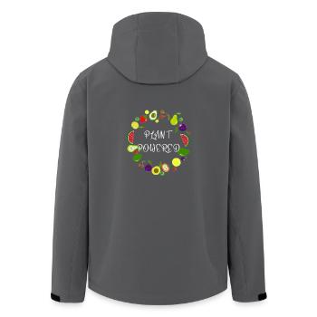 Plant Powered Shirt Vegan Veganerin Veganer TShirt - Recycelte Männer Softshell-Jacke von Stanley/Stella - Anthrazit - Hinten - AI Model Male 185 light (185cm)
