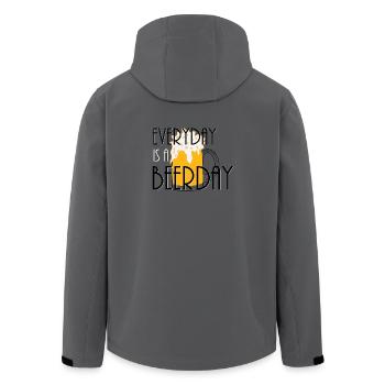 Bier - Recycelte Männer Softshell-Jacke von Stanley/Stella - Anthrazit - Hinten - AI Model Male 185 light (185cm)
