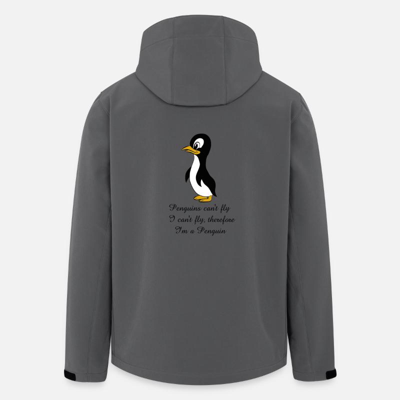 Pinguin Sprüche - Recycelte Männer Softshell-Jacke von Stanley/Stella - Anthrazit
