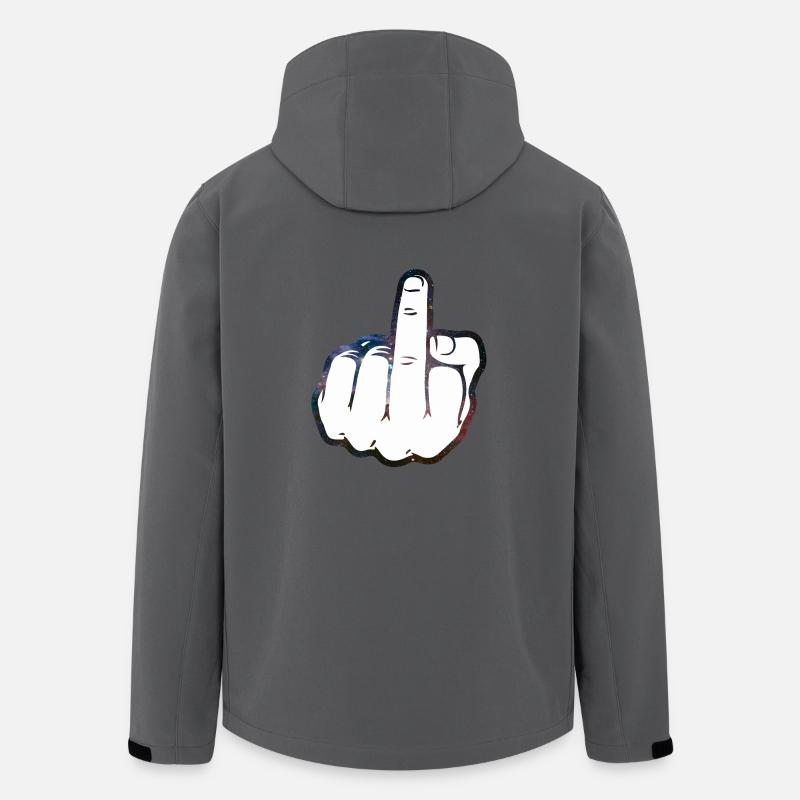 Middle finger cartoon - Men’s Recycled Softshell Jacket by Stanley/Stella - anthracite