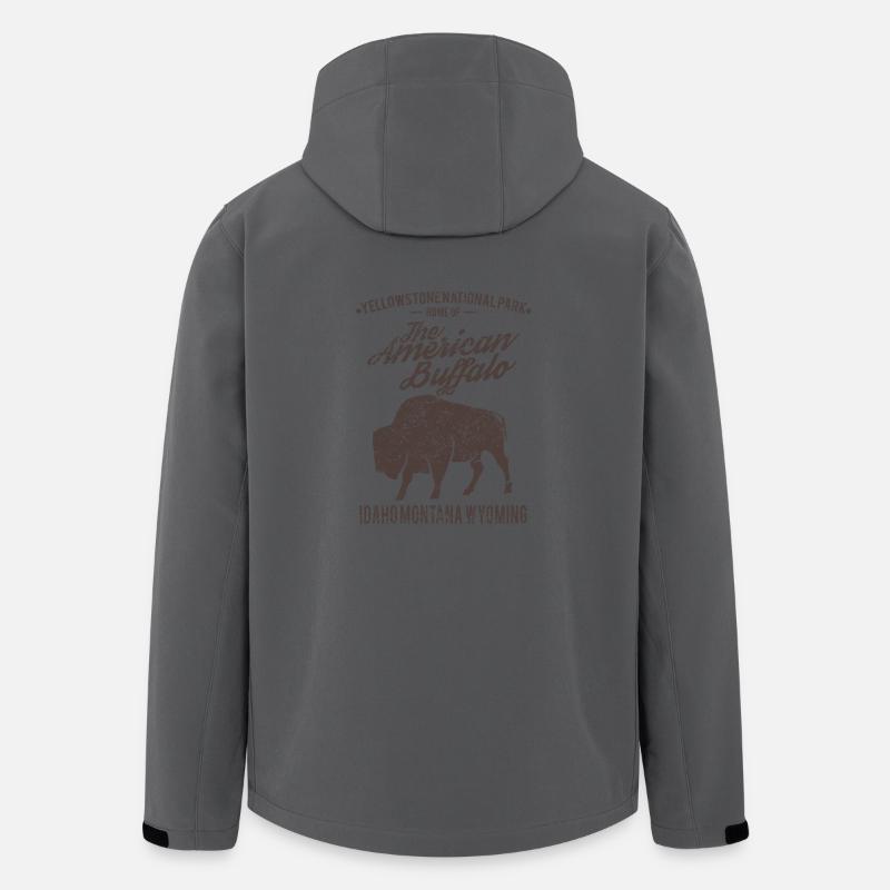 buffle - Veste softshell homme en polyester recyclé Stanley/Stella - charbon