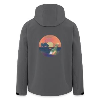 Flaschenpost / Segelboot / Segeln - Recycelte Männer Softshell-Jacke von Stanley/Stella - Anthrazit - Hinten - AI Model Male 185 light (185cm)