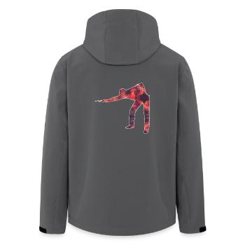 Snooker / Billard / Pool - Recycelte Männer Softshell-Jacke von Stanley/Stella - Anthrazit - Hinten - AI Model Male 185 light (185cm)