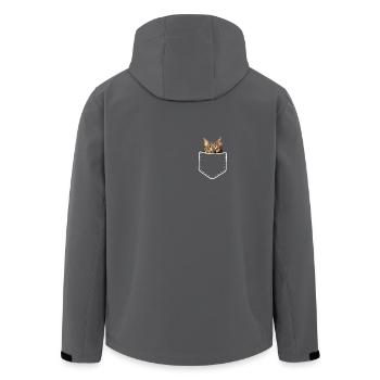 Cool Cat Pocket - Recycelte Männer Softshell-Jacke von Stanley/Stella - Anthrazit - Hinten - AI Model Male 185 light (185cm)