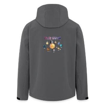 Solar Sytem Planeten - Recycelte Männer Softshell-Jacke von Stanley/Stella - Anthrazit - Hinten - AI Model Male 185 light (185cm)