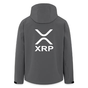 XRP Logo Krypto Bitcoin Ripple - Recycelte Männer Softshell-Jacke von Stanley/Stella - Anthrazit - Hinten - AI Model Male 185 light (185cm)