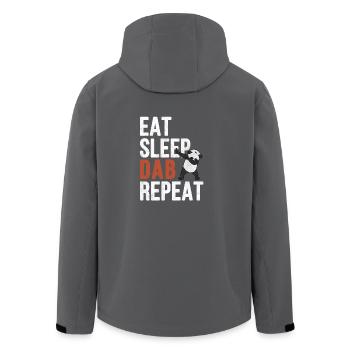 Essen Schlafen Dabben Wiederholen Geschenk - Recycelte Männer Softshell-Jacke von Stanley/Stella - Anthrazit - Hinten - AI Model Male 185 light (185cm)