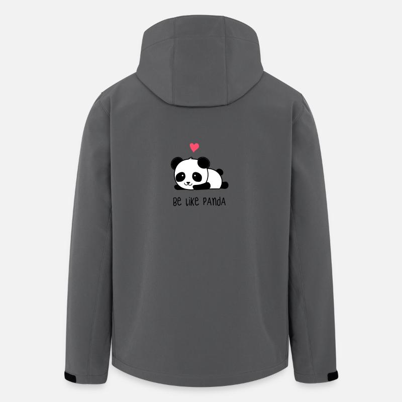 Niedlicher Süßer Panda - Recycelte Männer Softshell-Jacke von Stanley/Stella - Anthrazit