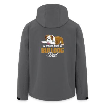 Englische Bulldoggen-Vati-T-Shirts - Recycelte Männer Softshell-Jacke von Stanley/Stella - Anthrazit - Hinten - AI Model Male 185 light (185cm)