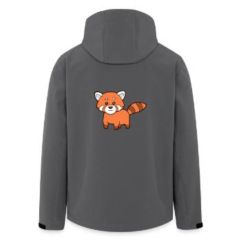 red panda - Men’s Recycled Softshell Jacket by Stanley/Stella - anthracite - Back - AI Model Male 185 light (185cm)