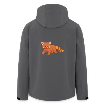 Roter Panda - Recycelte Männer Softshell-Jacke von Stanley/Stella - Anthrazit - Hinten - AI Model Male 185 light (185cm)