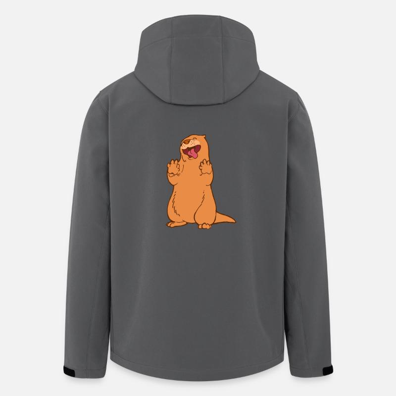 Otter der tanzt - Recycelte Männer Softshell-Jacke von Stanley/Stella - Anthrazit