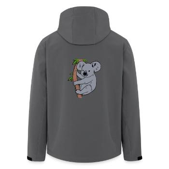 Koala - Recycelte Männer Softshell-Jacke von Stanley/Stella - Anthrazit - Hinten - AI Model Male 185 light (185cm)