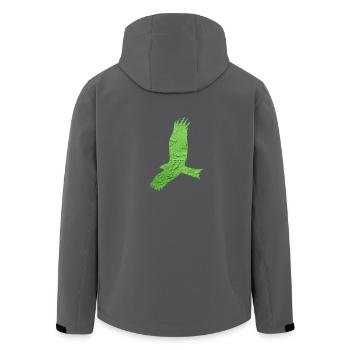 Greifvogel - Recycelte Männer Softshell-Jacke von Stanley/Stella - Anthrazit - Hinten - AI Model Male 185 light (185cm)