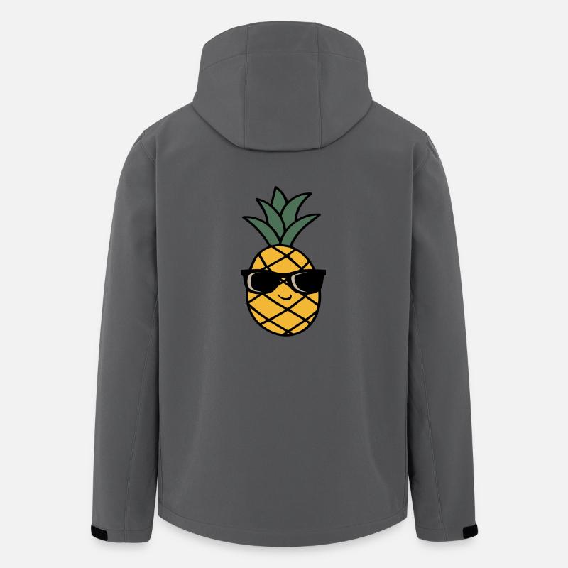 Ananas avec des lunettes de soleil - Veste softshell homme en polyester recyclé Stanley/Stella - charbon