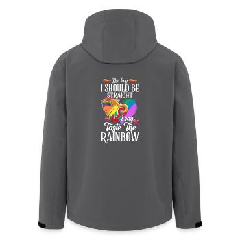 Taste The Rainbow Gay Pride LGBT LGBTQ Geschenk - Recycelte Männer Softshell-Jacke von Stanley/Stella - Anthrazit - Hinten - AI Model Male 185 light (185cm)