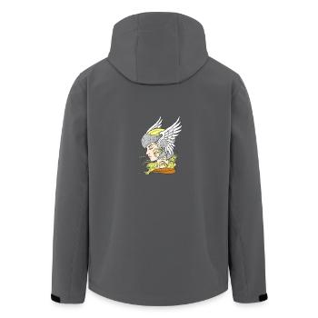 Wallküre - Recycelte Männer Softshell-Jacke von Stanley/Stella - Anthrazit - Hinten - AI Model Male 185 light (185cm)