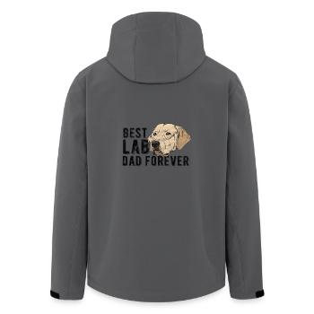 Chiens Grudge Day - Labrador - Veste softshell homme en polyester recyclé Stanley/Stella - charbon - Dos - AI Model Male 185 light (185cm)