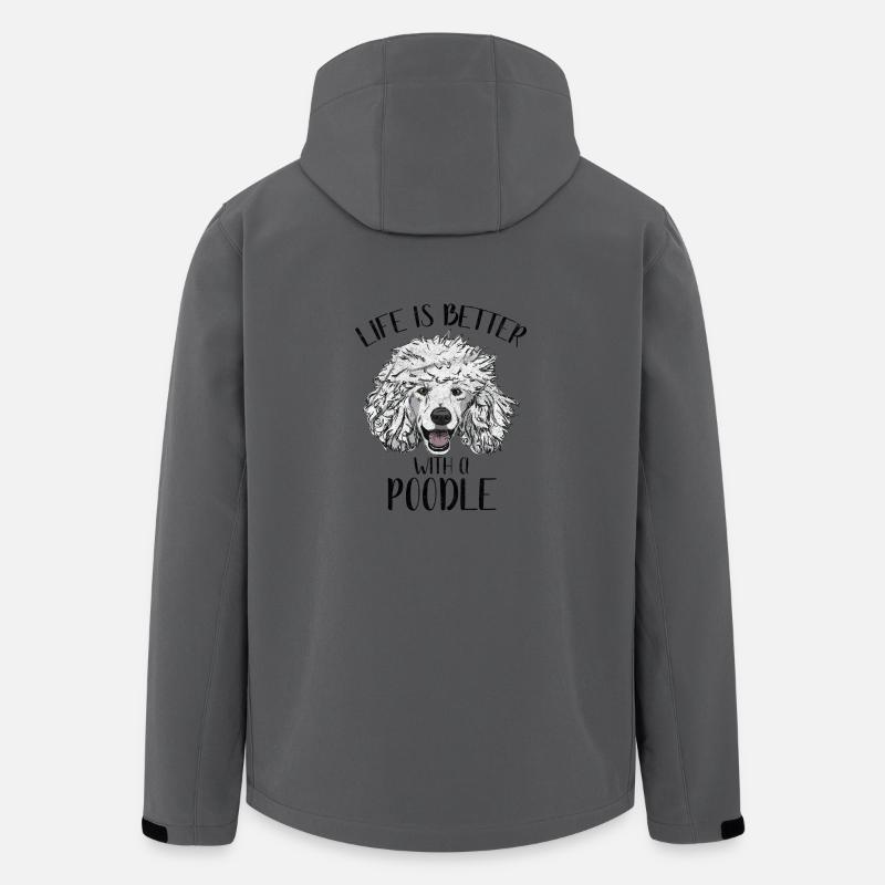 Dogs Grudge - Life Is Better With A Poodle - Recycelte Männer Softshell-Jacke von Stanley/Stella - Anthrazit