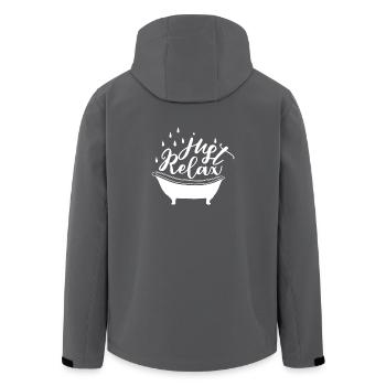 Relax Entspannung Baden Badewanne Ruhe Geschenk - Recycelte Männer Softshell-Jacke von Stanley/Stella - Anthrazit - Hinten - AI Model Male 185 light (185cm)