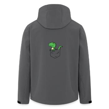 Süßer Dino Brusttasche - Recycelte Männer Softshell-Jacke von Stanley/Stella - Anthrazit - Hinten - AI Model Male 185 light (185cm)