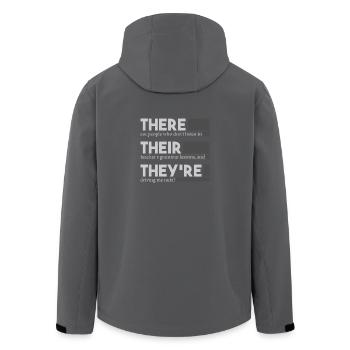Englisch Lehrer Grammatik There Their They're - Recycelte Männer Softshell-Jacke von Stanley/Stella - Anthrazit - Hinten - AI Model Male 185 light (185cm)