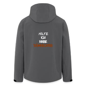 DÜNNSCHISS - STINKER - DURCHFALL - SCHEIßE - Recycelte Männer Softshell-Jacke von Stanley/Stella - Anthrazit - Hinten - AI Model Male 185 light (185cm)