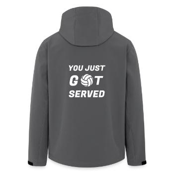 You just got served - volleyballer - volleyball - Recycelte Männer Softshell-Jacke von Stanley/Stella - Anthrazit - Hinten - AI Model Male 185 light (185cm)