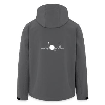 Tischtennis Herzschlag - Recycelte Männer Softshell-Jacke von Stanley/Stella - Anthrazit - Hinten - AI Model Male 185 light (185cm)