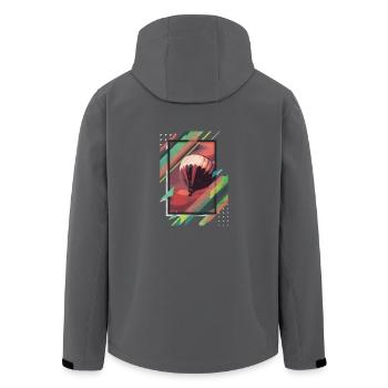 Plakat abstrakt Geschenk Heißluftballon Ballon - Recycelte Männer Softshell-Jacke von Stanley/Stella - Anthrazit - Hinten - AI Model Male 185 light (185cm)