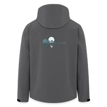 Guitar Lake Shadow Moonlight Geschenkidee - Recycelte Männer Softshell-Jacke von Stanley/Stella - Anthrazit - Hinten - AI Model Male 185 light (185cm)