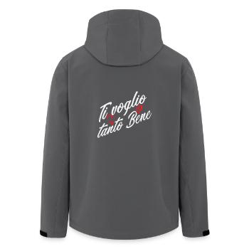 Ich liebe Dich Liebe Italienisch - Recycelte Männer Softshell-Jacke von Stanley/Stella - Anthrazit - Hinten - AI Model Male 185 light (185cm)