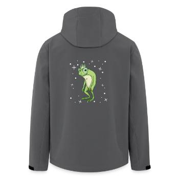 Frosch Shirt Prinz - Recycelte Männer Softshell-Jacke von Stanley/Stella - Anthrazit - Hinten - AI Model Male 185 light (185cm)